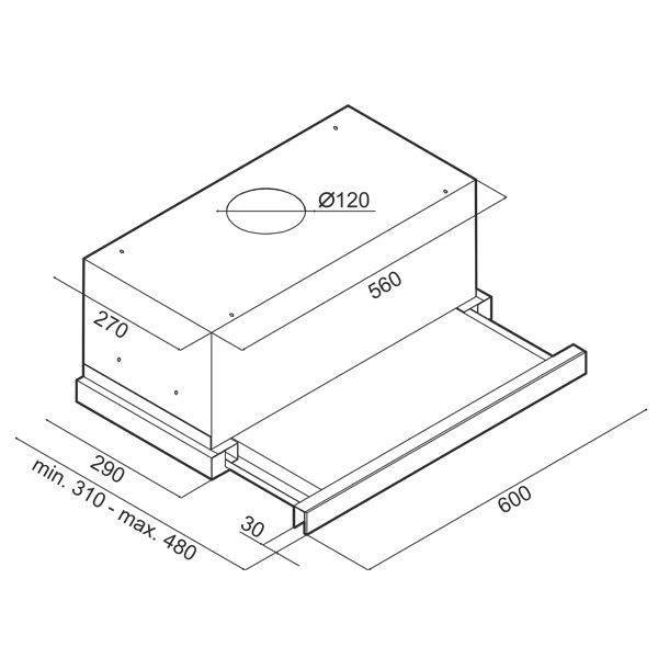 Вытяжка CIARKO SL-S II 60 Czarny ZAR M Вытяжка CIARKO SL-S II 60 Czarny ZAR M
