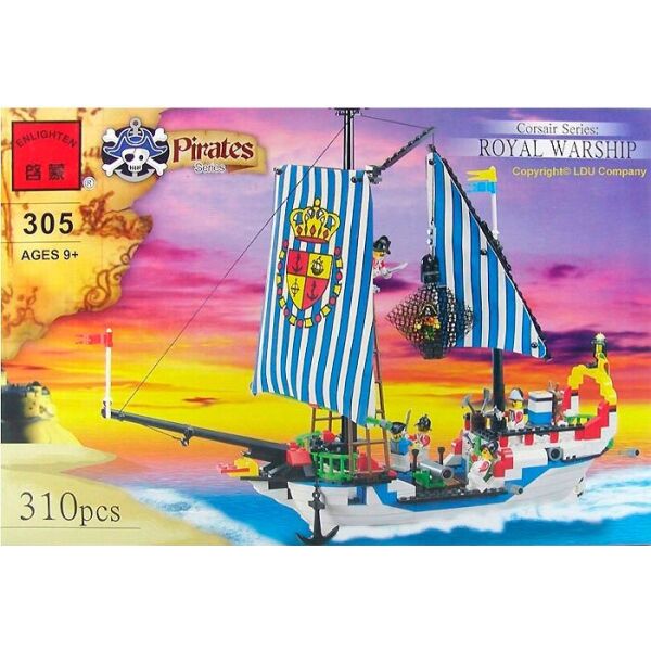 

Игры, игрушки BRICK, Конструктор Brick 305 Пиратский корабль