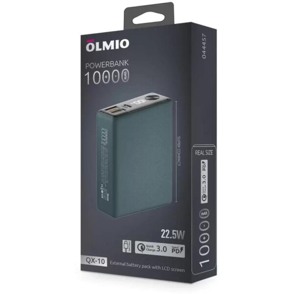 Внешний аккумулятор OLMIO QX-10 (044457) темно-зеленый Внешний аккумулятор OLMIO QX-10 (044457) темно-зеленый