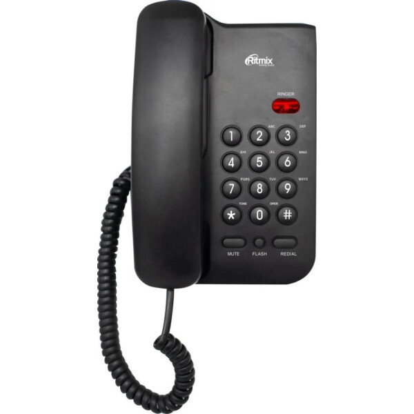Проводной телефон Ritmix RT-311 черный