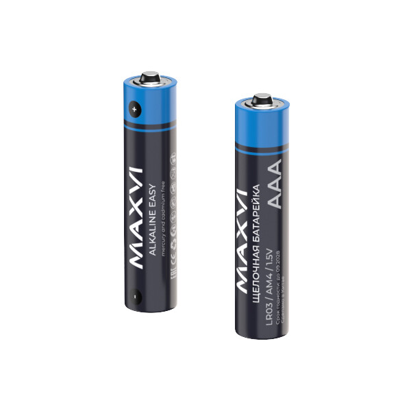 Щелочная батарейка Maxvi MBLR03ES4 AAA, alkaline, 4 шт Щелочная батарейка Maxvi MBLR03ES4 AAA, alkaline, 4 шт