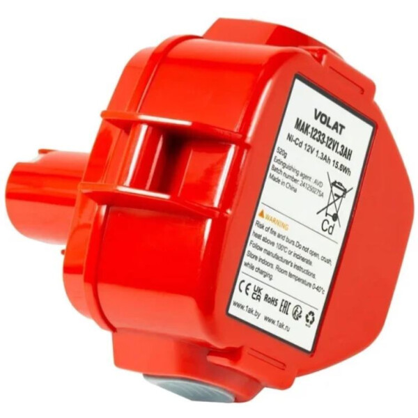 Аккумуляторная батарея VOLAT для Makita 12V 1.3AH (Ni-Cd) MAK-1233 Аккумуляторная батарея VOLAT для Makita 12V 1.3AH (Ni-Cd) MAK-1233