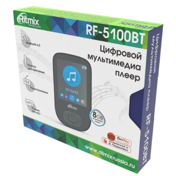 MP3 плеер RITMIX RF-5100BT 4GB (черный) MP3 плеер RITMIX RF-5100BT 4GB (черный)