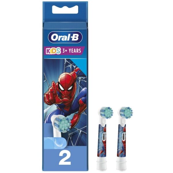 

Насадки для зубных щеток и ирригаторов ORAL-B, Сменные насадки BRAUN Oral-B Kids EB10S 2K Spiderman (2 шт)