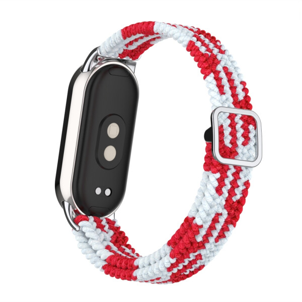 Ремешок Bingo Braided для Xiaomi Mi Band 8 (красный с белым) Ремешок Bingo Braided для Xiaomi Mi Band 8 (красный с белым)