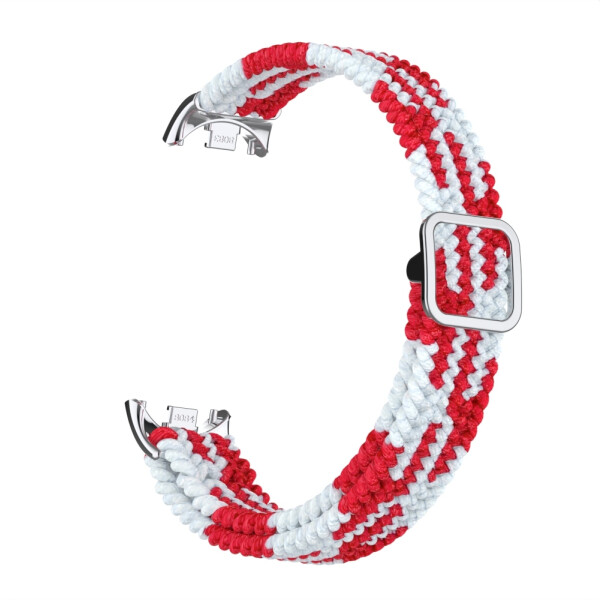 Ремешок Bingo Braided для Xiaomi Mi Band 8 (красный с белым) Ремешок Bingo Braided для Xiaomi Mi Band 8 (красный с белым)