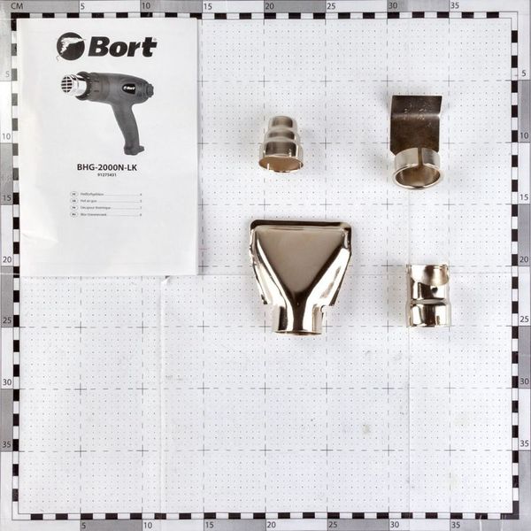 Строительный фен Bort BHG-2000N-LK (91275431) Строительный фен Bort BHG-2000N-LK (91275431)