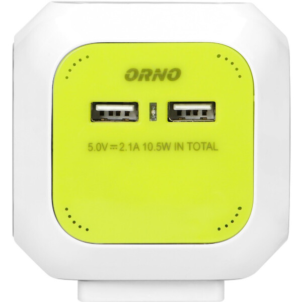 Удлинитель куб Orno OR-AE-13144-W.L (лимонно-белый) Удлинитель куб Orno OR-AE-13144-W.L (лимонно-белый)