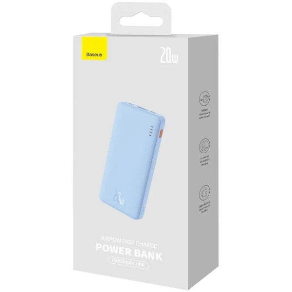 Внешний аккумулятор Baseus Airpow Fast Charge Power Bank 20W 10000mAh (голубой) Внешний аккумулятор Baseus Airpow Fast Charge Power Bank 20W 10000mAh (голубой)