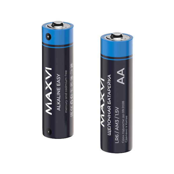 Щелочная батарейка Maxvi MBLR6ES2 AA, alkaline, 2 шт Щелочная батарейка Maxvi MBLR6ES2 AA, alkaline, 2 шт