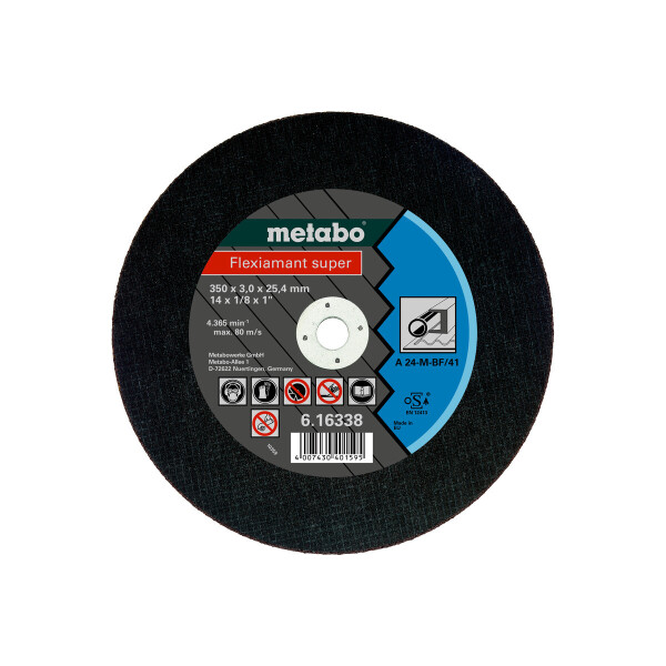 

Оснастка для инструмента Metabo, Круг отрезной Metabo Flexiamant S 350x3,0x25,4 (616338000)