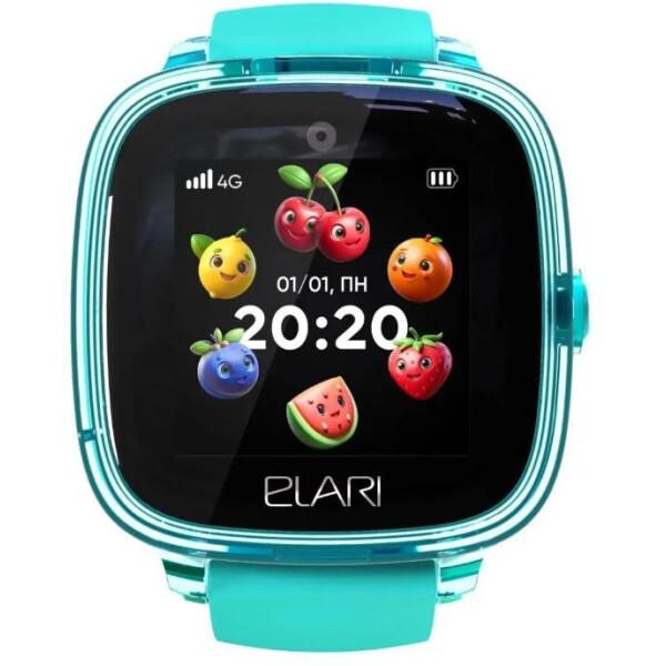 Детские умные часы Elari KidPhone Fresh 4G KP-4G-F-GR (бирюзовый)