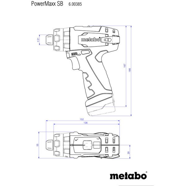Дрель-шуруповерт Metabo Powermaxx SB Basic (600385500) Дрель-шуруповерт Metabo Powermaxx SB Basic (600385500)