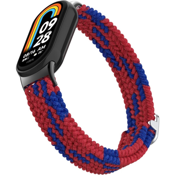 Ремешок Bingo Braided для Xiaomi Mi Band 8 (красный с синим) Ремешок Bingo Braided для Xiaomi Mi Band 8 (красный с синим)