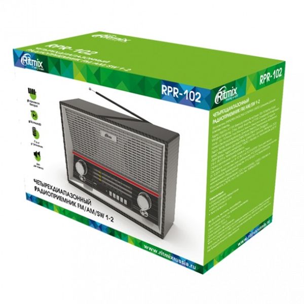 Радиоприемник RITMIX RPR-102 (карбон) Радиоприемник RITMIX RPR-102 (карбон)