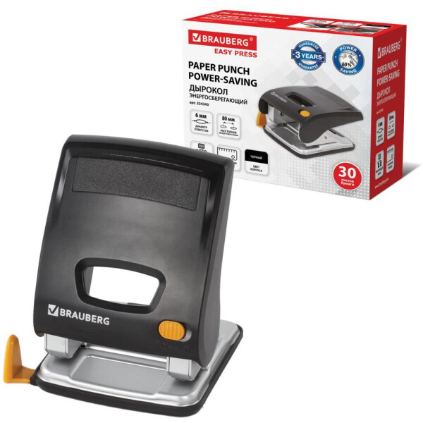 Дырокол BRAUBERG Easy Press 224343 Дырокол BRAUBERG Easy Press 224343