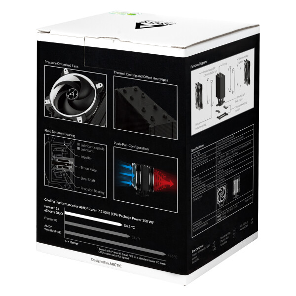 Кулер для процессора Arctic Cooling Freezer 34 eSports DUO ACFRE00061A Кулер для процессора Arctic Cooling Freezer 34 eSports DUO ACFRE00061A