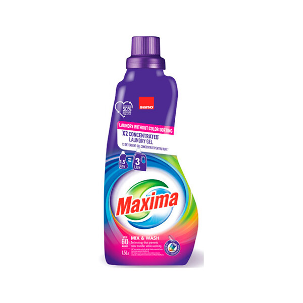 Гель для стирки SANO Maxima Mix&Wash (60 стирок) 1,5 л
