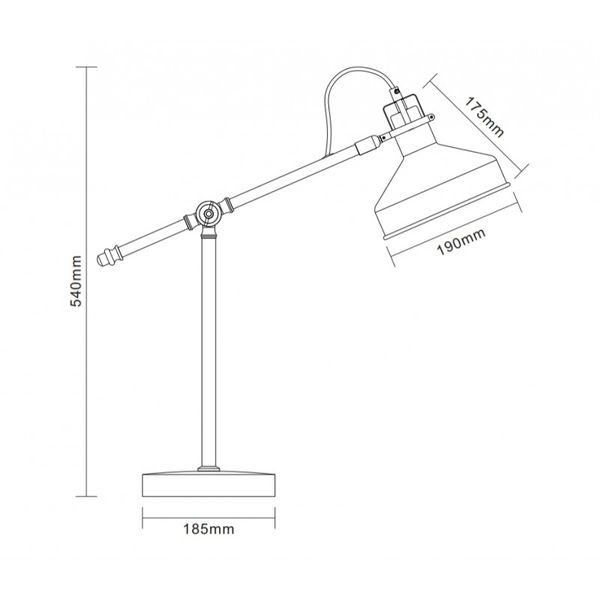 Светильник настольный CAMELION Amsterdam KD-425  (серый/медь) Светильник настольный CAMELION Amsterdam KD-425  (серый/медь)