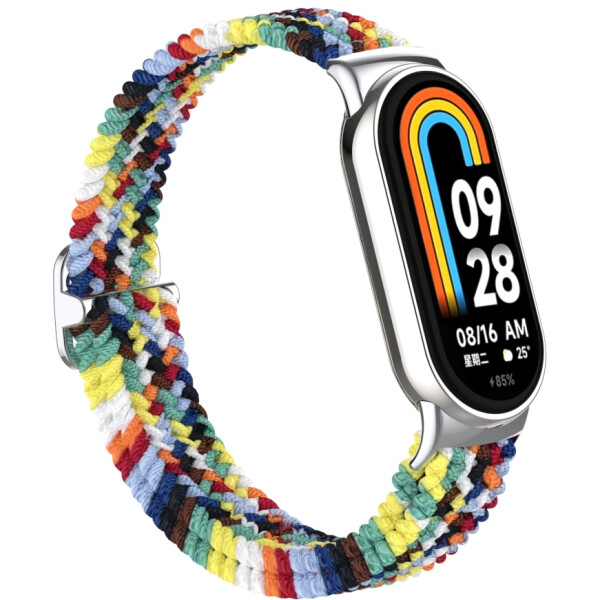 Ремешок Bingo Braided для Xiaomi Mi Band 8 (радуга светлая) Ремешок Bingo Braided для Xiaomi Mi Band 8 (радуга светлая)