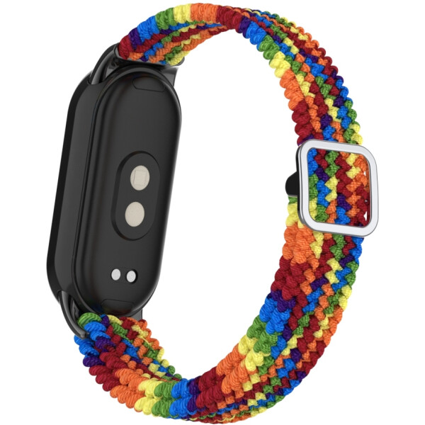 Ремешок Bingo Braided для Xiaomi Mi Band 8 (радуга темная) Ремешок Bingo Braided для Xiaomi Mi Band 8 (радуга темная)