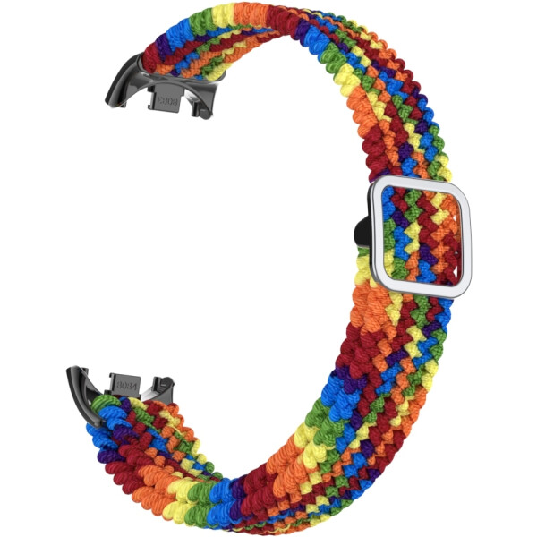 Ремешок Bingo Braided для Xiaomi Mi Band 8 (радуга темная) Ремешок Bingo Braided для Xiaomi Mi Band 8 (радуга темная)