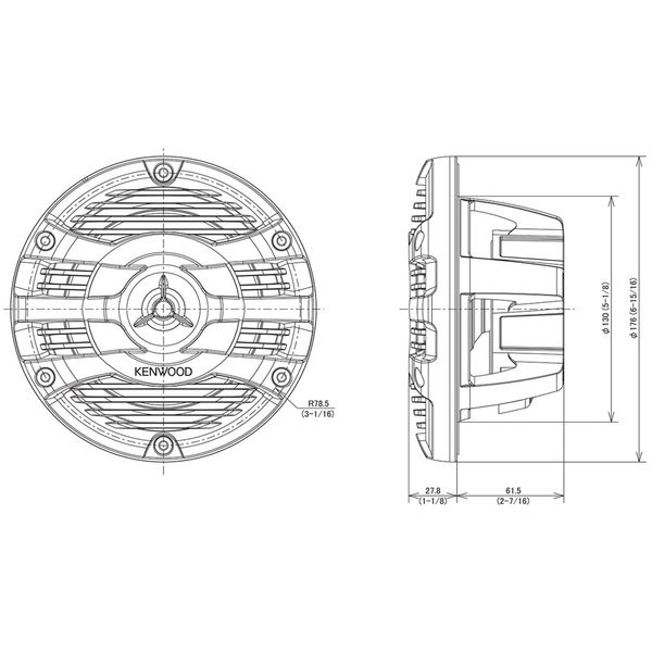 Автоакустика Kenwood KFC-1653MRW Автоакустика Kenwood KFC-1653MRW