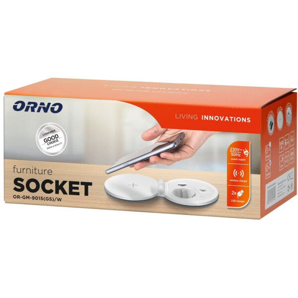 Блок розеточный Orno OR-GM-9015-W 1,8 м Блок розеточный Orno OR-GM-9015-W 1,8 м