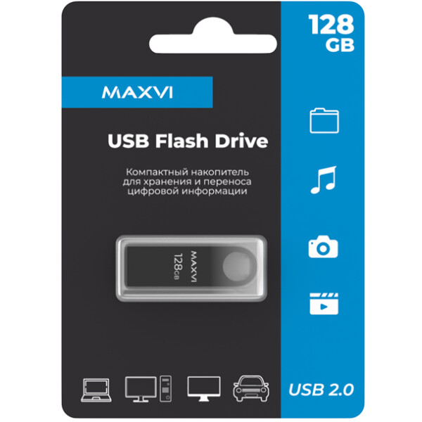 USB флеш Maxvi MK 128GB FD128GBUSB20C10MK (темно-серый) USB флеш Maxvi MK 128GB FD128GBUSB20C10MK (темно-серый)