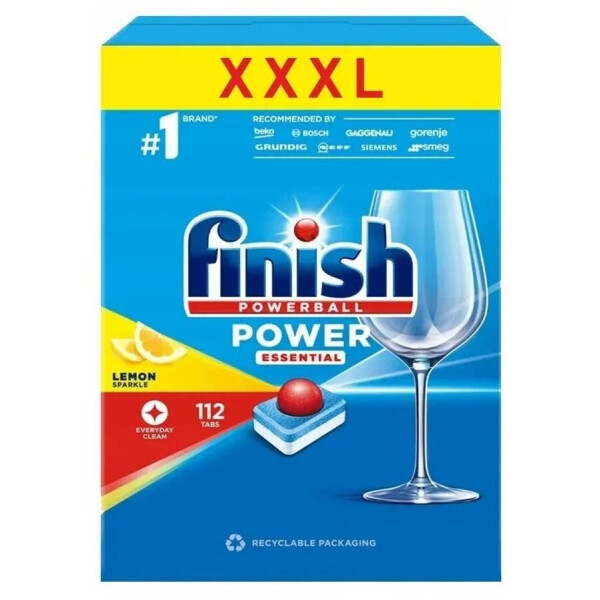 

Средства для ПММ FINISH, Таблетки для ПММ FINISH Power Essential Лимон 112 шт
