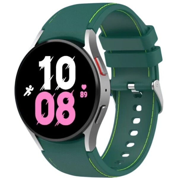 Ремешок Bingo Stitch для SAMSUNG Galaxy Watch3 41mm/4/4 Classic/5/5 Pro (темно-зеленый с зеленым)