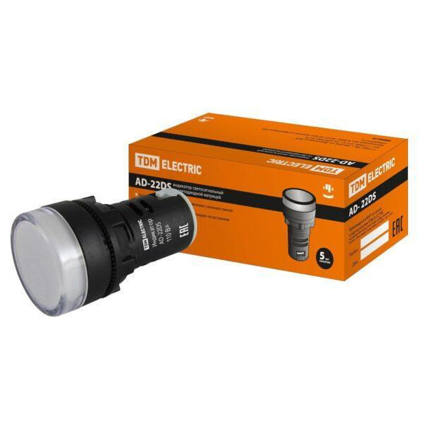 Лампа сигнальная TDM AD-22DS(LED) 12В AC/DC SQ0702-0015