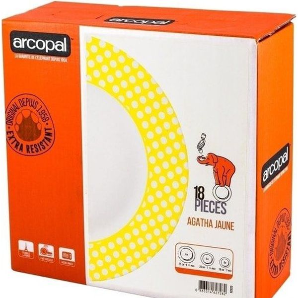 

Наборы столовой посуды Arcopal, Набор столовый Arcopal "Agatha Jaune" 10N2920