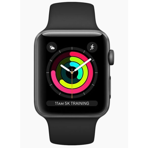 

Умные часы Apple, Смарт-часы APPLE Watch Series 3 42mm Space Grey Aluminium Case with Black Sport Band (MTF32GK/A)