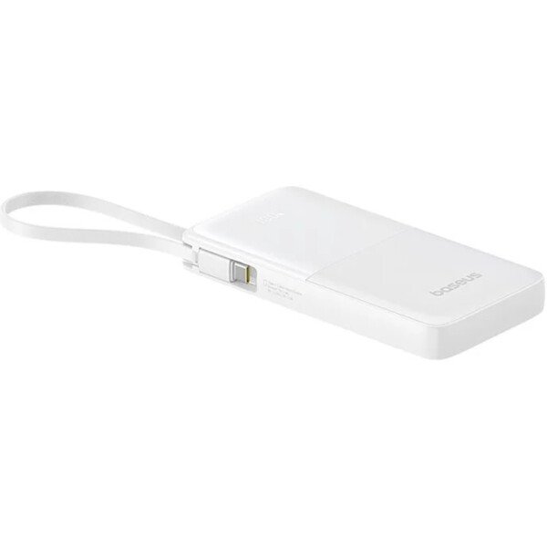 Внешний аккумулятор Baseus Bipow 2 Digital Display Power Bank With Built-in USB-C Cable 10000mah 20W (белый) Внешний аккумулятор Baseus Bipow 2 Digital Display Power Bank With Built-in USB-C Cable 10000mah 20W (белый)