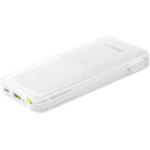 Внешний аккумулятор Baseus Bipow 2 Digital Display Power Bank With Built-in USB-C Cable 10000mah 20W (белый) Внешний аккумулятор Baseus Bipow 2 Digital Display Power Bank With Built-in USB-C Cable 10000mah 20W (белый)