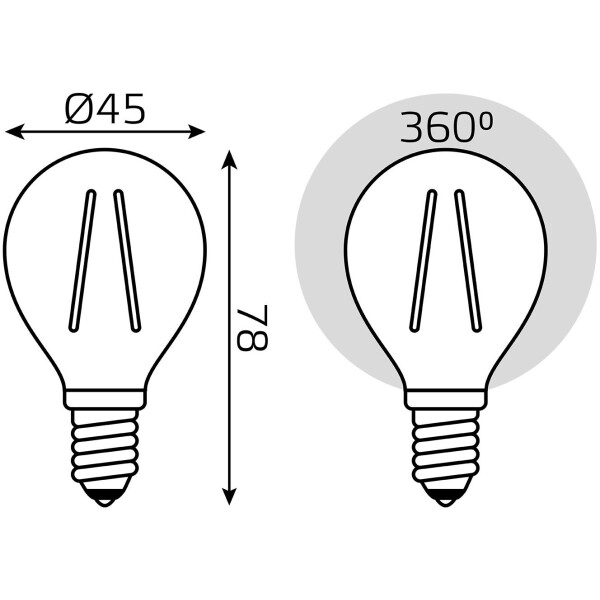Светодиодная лампочка Gauss Filament Globe E14 9 Вт 2700 К 105801109 (10 шт) Светодиодная лампочка Gauss Filament Globe E14 9 Вт 2700 К 105801109 (10 шт)