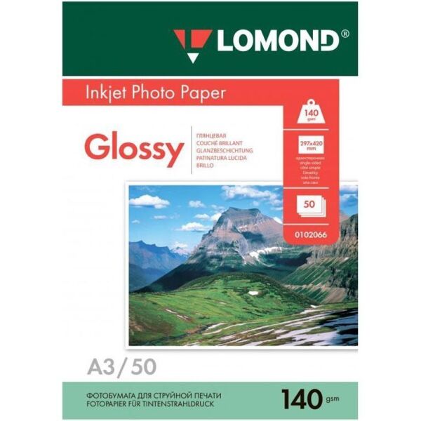 

Фотобумага LOMOND, Фотобумага Lomond Глянцевая А3 140 г/кв.м. 50 листов (0102066)