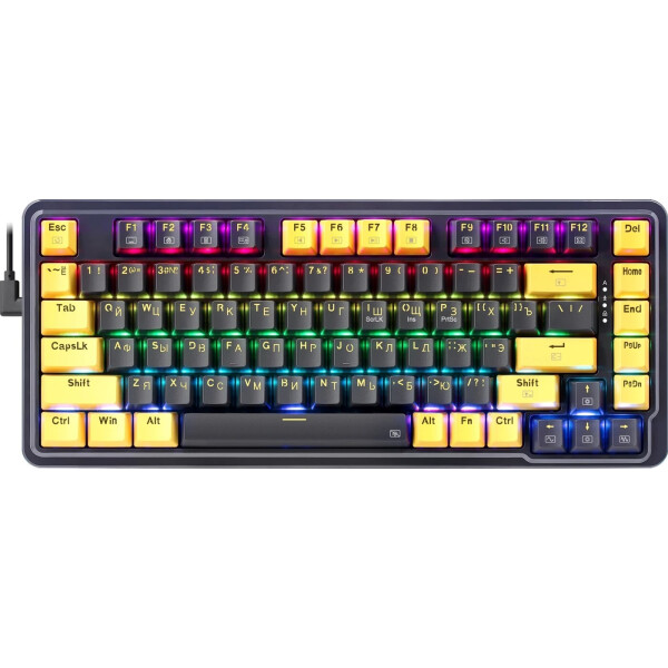 Игровая механическая клавиатура REDRAGON Elf RU (71664) фиолетовый-желтый