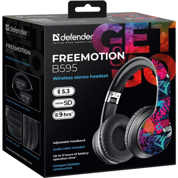 Наушники Defender FreeMotion B595 (граффити) Наушники Defender FreeMotion B595 (граффити)