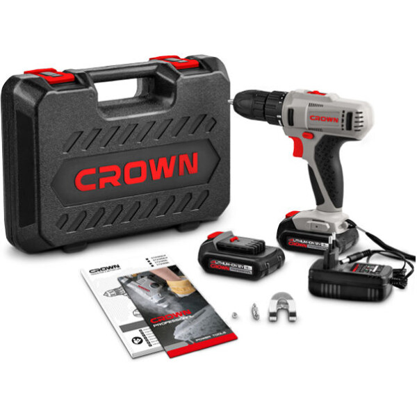 Дрель-шуруповерт Crown CT21052LH-1.5 BMC (с 2-мя АКБ, кейс) Дрель-шуруповерт Crown CT21052LH-1.5 BMC (с 2-мя АКБ, кейс)