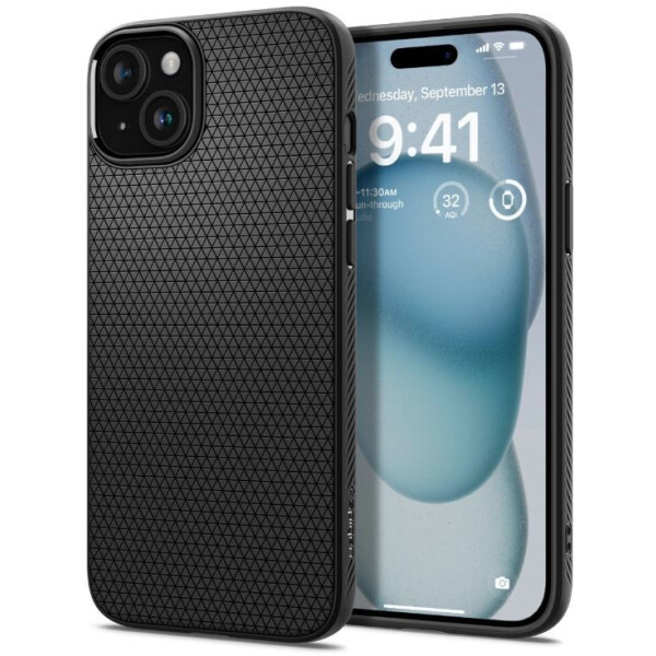 Чехол для телефона Spigen Liquid Air для iPhone 15 ACS06790 (черный)