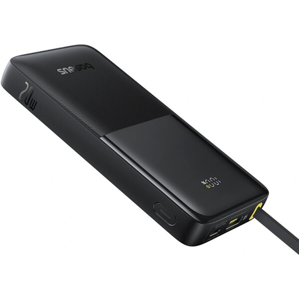 Внешний аккумулятор Baseus Bipow 2 Digital Display Power Bank With Built-in USB-C Cable 10000mah 20W (черный) Внешний аккумулятор Baseus Bipow 2 Digital Display Power Bank With Built-in USB-C Cable 10000mah 20W (черный)