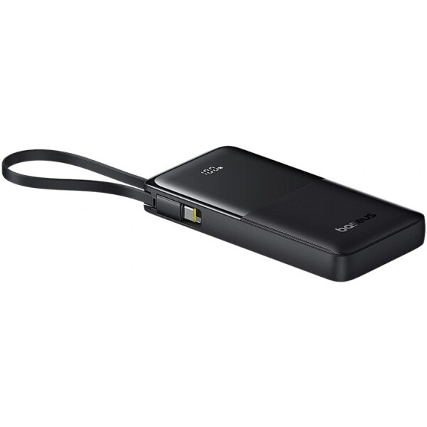 Внешний аккумулятор Baseus Bipow 2 Digital Display Power Bank With Built-in USB-C Cable 10000mah 20W (черный) Внешний аккумулятор Baseus Bipow 2 Digital Display Power Bank With Built-in USB-C Cable 10000mah 20W (черный)
