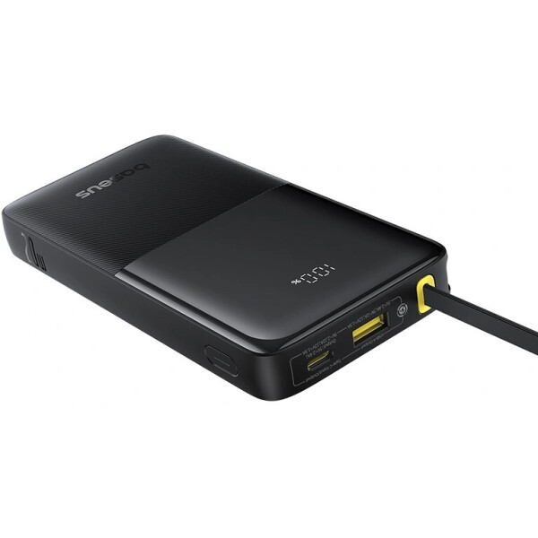 Внешний аккумулятор Baseus Bipow 2 Digital Display Power Bank With Built-in USB-C Cable 10000mah 20W (черный) Внешний аккумулятор Baseus Bipow 2 Digital Display Power Bank With Built-in USB-C Cable 10000mah 20W (черный)