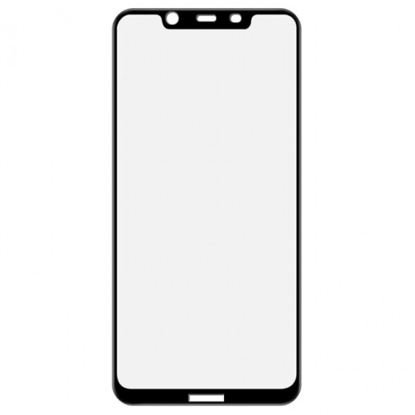 Защитное стекло CASE Full Glue для Nokia 8.1 (глянец черный)