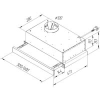 Вытяжка кухонная PYRAMIDA TL 60 SLIM BR Вытяжка кухонная PYRAMIDA TL 60 SLIM BR