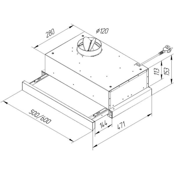 Вытяжка кухонная PYRAMIDA TL 60 SLIM BR Вытяжка кухонная PYRAMIDA TL 60 SLIM BR