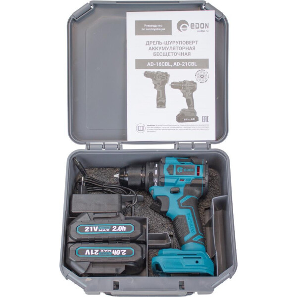 Дрель-шуруповерт Edon AD-21CBL 28013 Дрель-шуруповерт Edon AD-21CBL 28013
