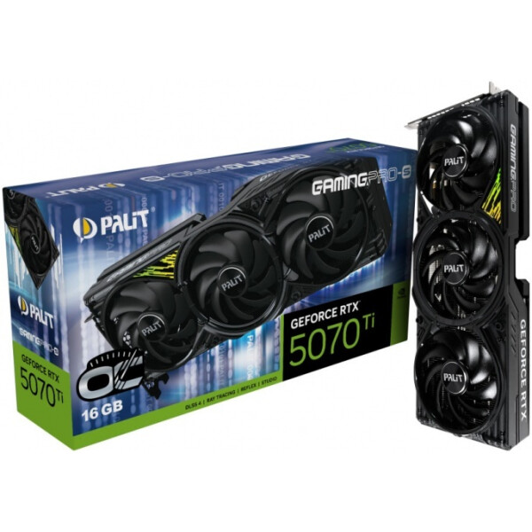 Видеокарта Palit GeForce RTX 5070 Ti GamingPro-S OC NE7507TS19T2-GB2031U